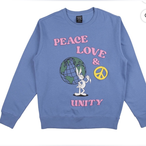 Men’s Looney Tunes Peace, Love & Unity Crew Neck Sweat Shirt Size 3XL - Picture 1 of 8